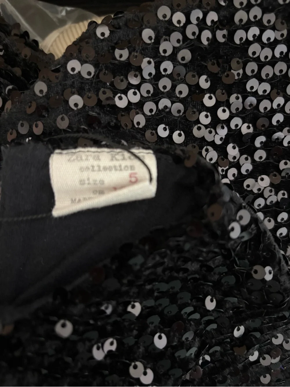 Zara Girl's Black Sequin Dress 5